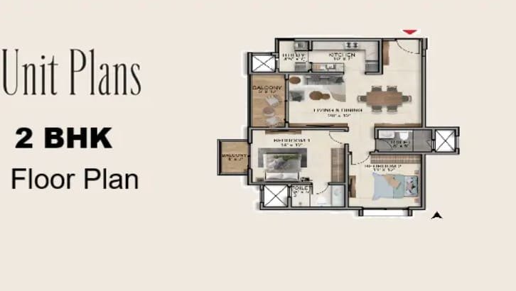 2bhk unit plan