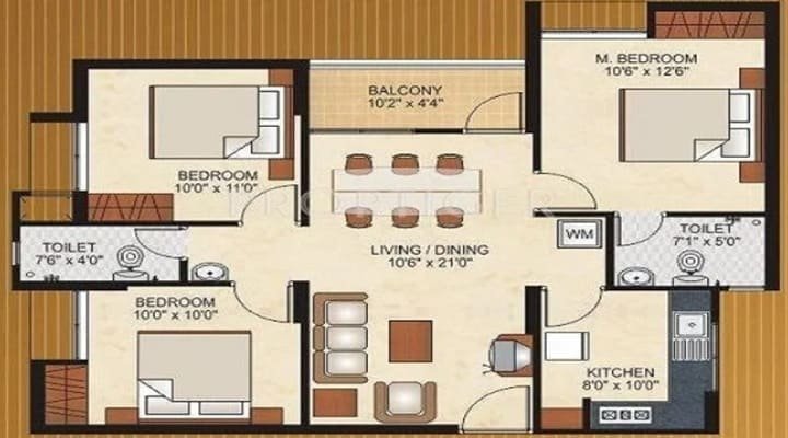 3.5bhk unit plan