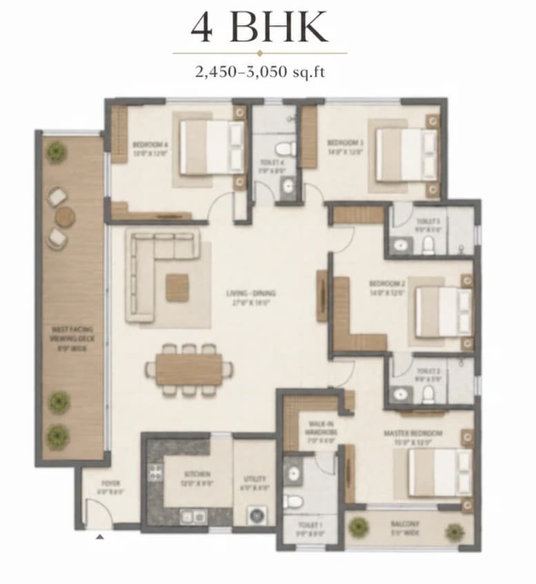 4bhk unit plan