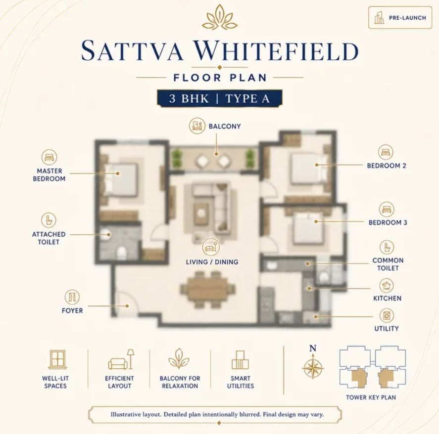 3bhk unit plan